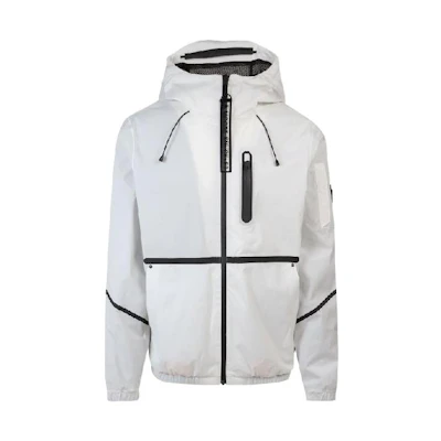 Moose Knuckles Scissor SS22 Solid Zip-Up Hoodie Jacket White M12MJ127-891