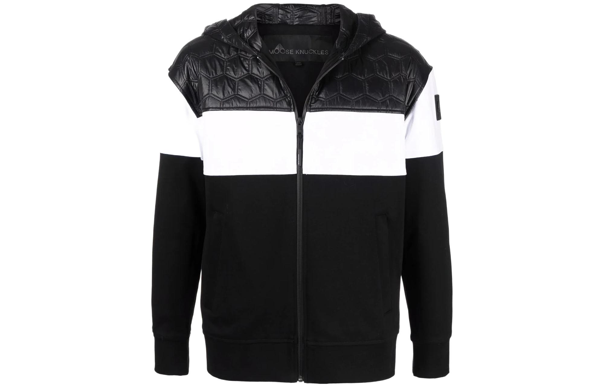 Moose Knuckles Scissor SS22 Colorblock Zip Hoodie Jacket Men M12MS628-292