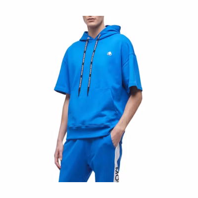 Moose Knuckles Scissor SS22 Loose Fit Drawstring Hoodie Blue M12MS630-VICTORA-BLUE