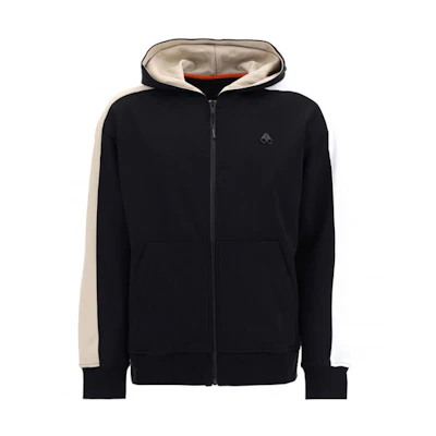 Moose Knuckles Small Scissor FW22 Logo Hoodie with Side Stripes Black M12MS636-292