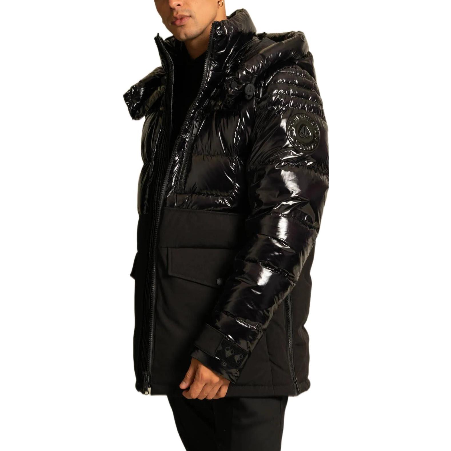 Purchase Moose Knuckles Jaket Pria Small Scissor FW22 Solid Zip Down Hitam. M32MJ139-292