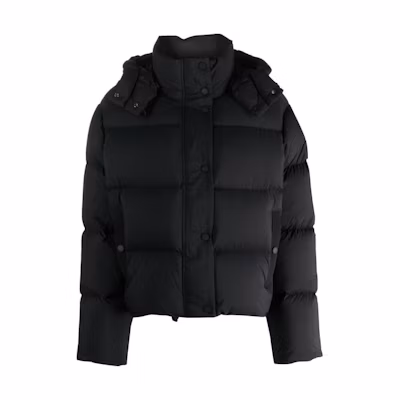 Moose Knuckles Solid Black Hooded Button Down Puffer Jacket Unisex M33LJ151FLIGHTWEIGHT292