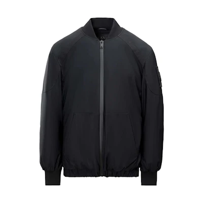 Moose Knuckles Solid Black Relaxed Zip-Up Jacket M13MB005796