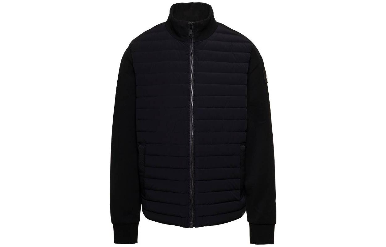 Moose Knuckles Solid Black Zip-Up Jacket Long Sleeve Mock Neck M33MB020-H313
