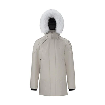 Moose Knuckles Solid Color Down Jacket with Hood. MK8679MPK