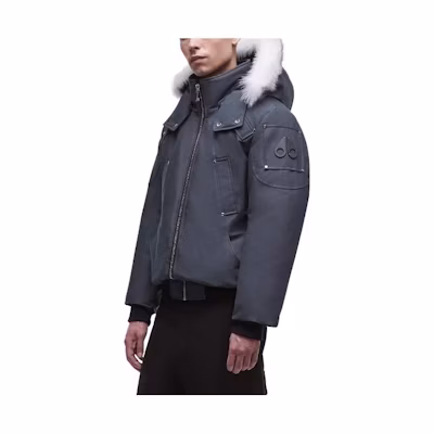 Moose Knuckles Solid Color Detachable Hood Full-Zip Jacket M32MB000S-1002