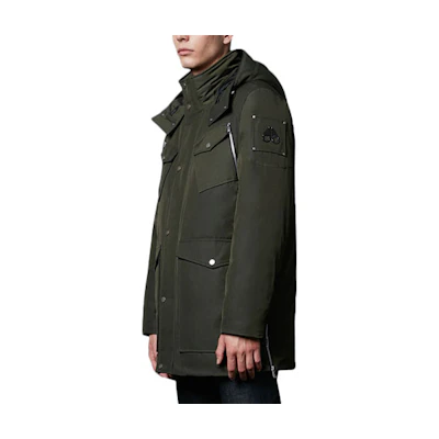 Moose Knuckles Solid Color Long-Sleeve Hooded Jacket M31MJ119-188