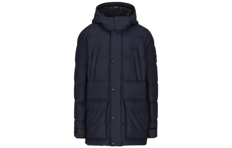 Moose Knuckles Solid Color Long Sleeve Hooded Jacket Coat M32MJ152-833