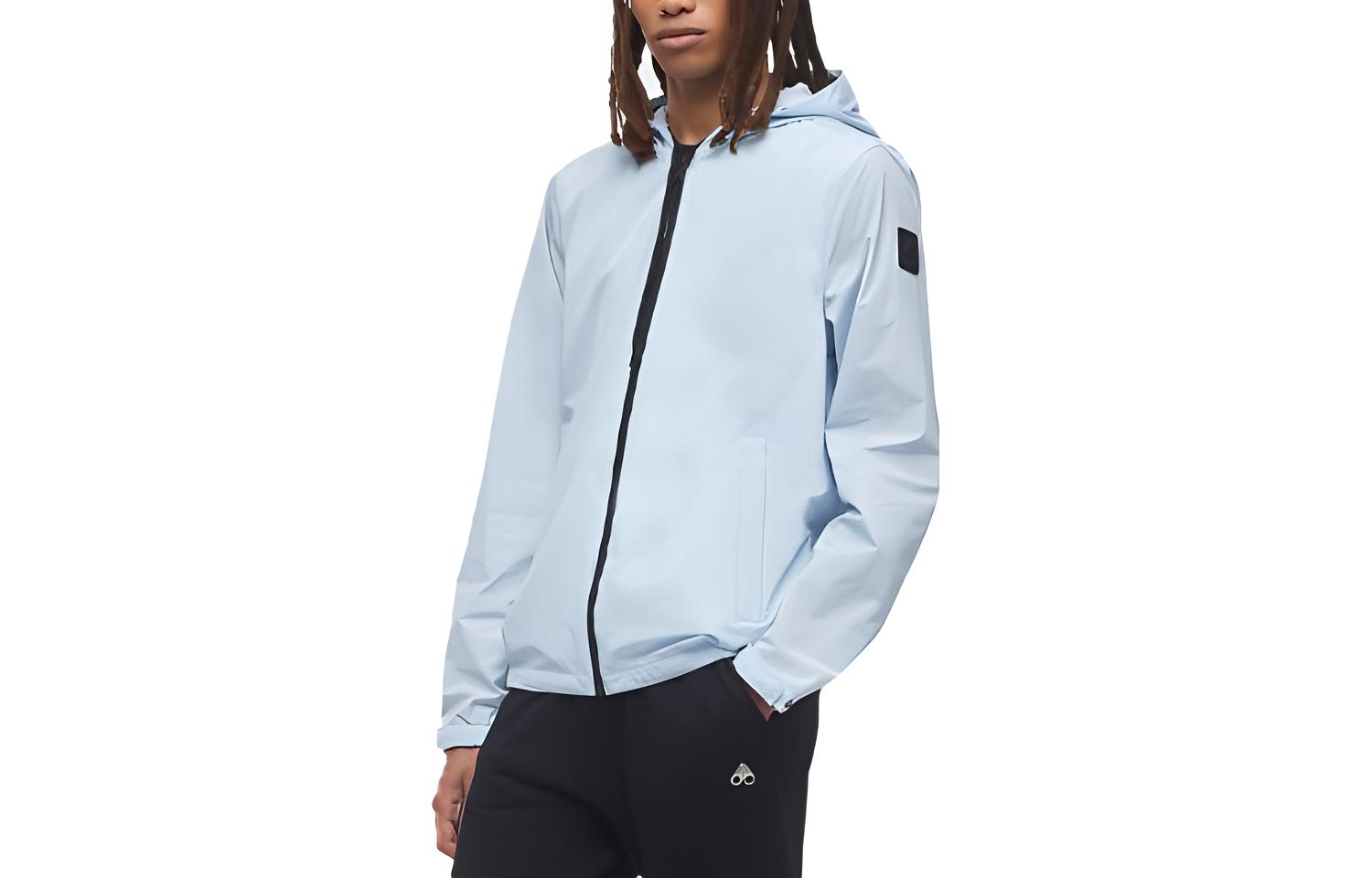 Moose Knuckles Solid Color Loose Fit Zip Hoodie Jacket Men M12MJ133