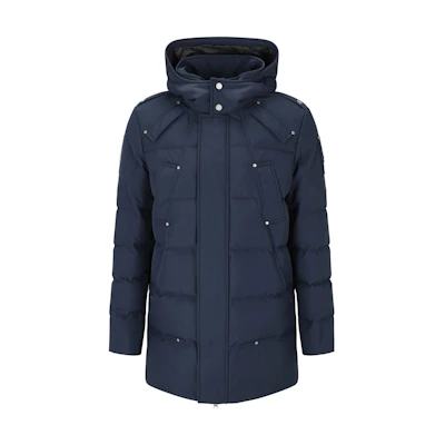 Moose Knuckles Solid Color Zip-Up Hoodie Jacket M32MP221-833