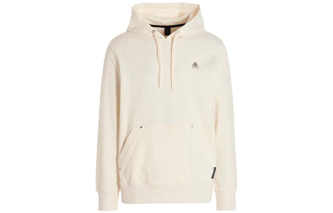 Moose Knuckles Solid Color Zip-Up Hoodie Men’s Off-White M13MS6151-103