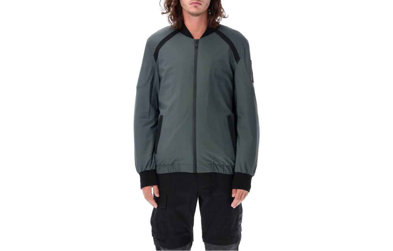 Moose Knuckles Solid Color Zip-Up Long Sleeve Jacket Men M13MB005-1185