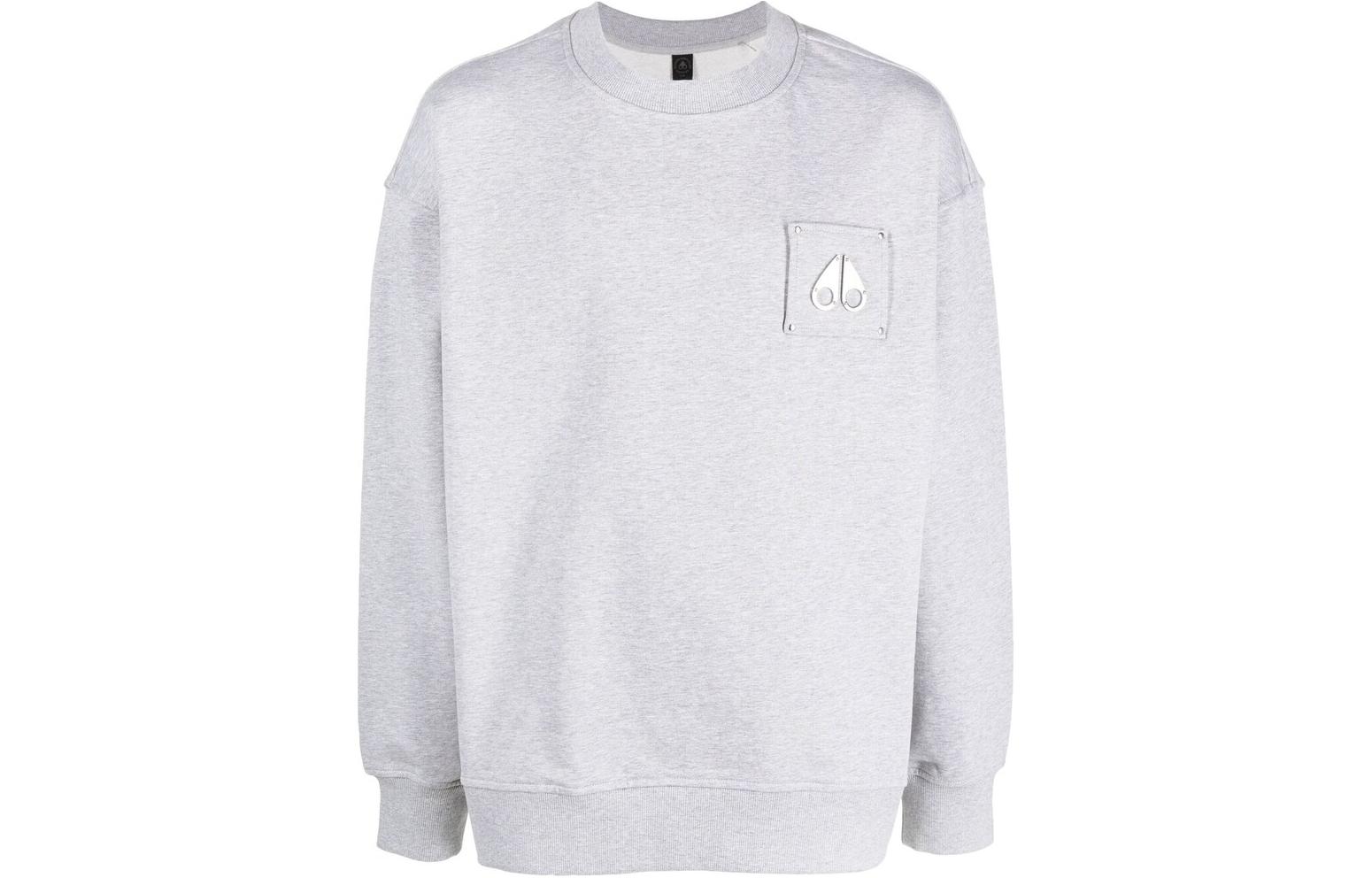 Moose Knuckles Solid Crewneck Sweatshirt Light Grey M13US664-209