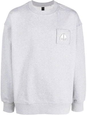 Moose Knuckles Solid Crewneck Sweatshirt Light Grey M13US664-209 Buy Moose Knuckles Solid Crewneck Sweatshirt Light Grey M13US664-209