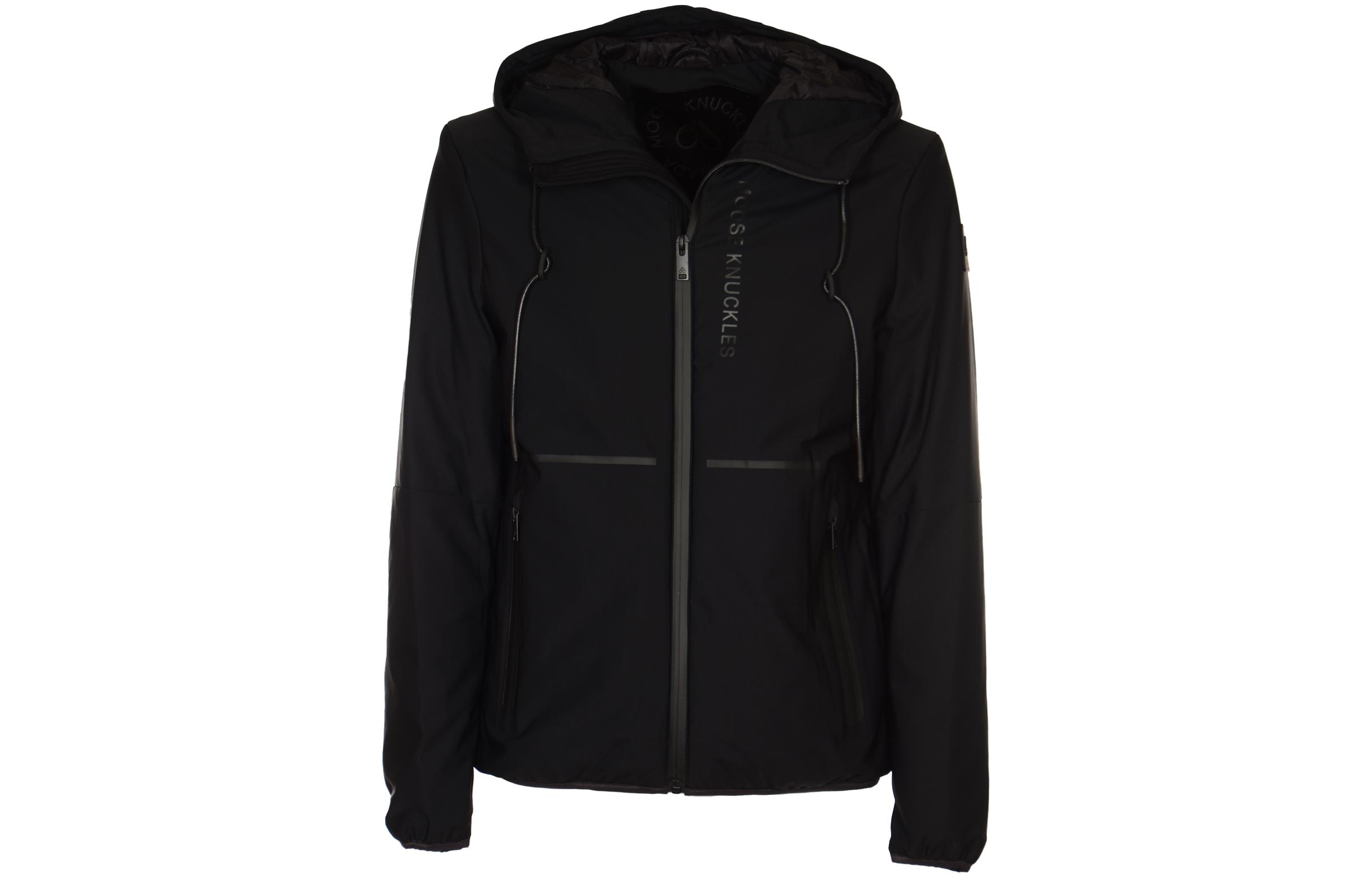 Moose Knuckles Solid Logo Windbreaker Jacket Hooded Style M13MJ121-292