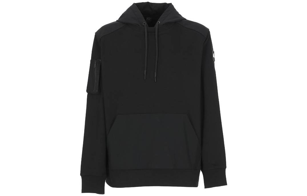 Moose Knuckles Solid Pullover Hoodie Long Sleeve Black M33MS644-292