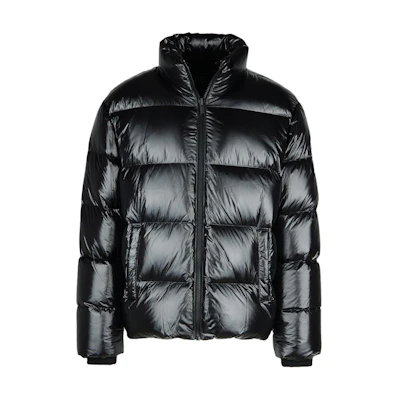 Moose Knuckles Solid Shiny Zip-Up Jacket Black M34MJ144H-1292