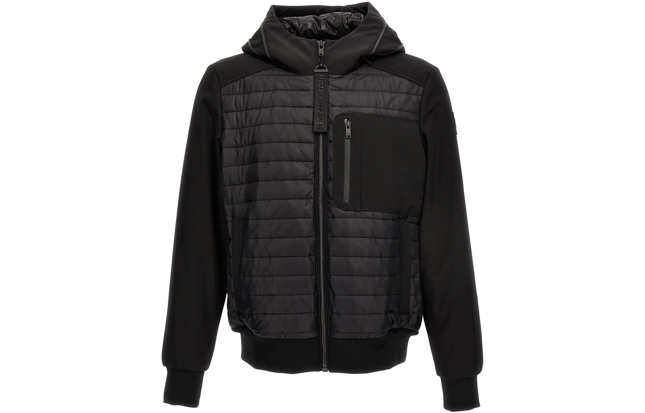 Moose Knuckles Solid Zip-Up Long-Sleeve Hoodie Jacket M33MB007-313