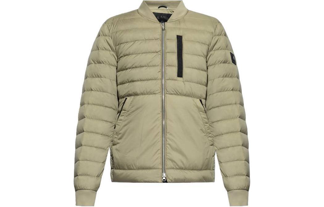 Moose Knuckles Solid Zip-Up Long Sleeve Jacket Light Green M14MB0010-1376