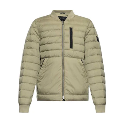Moose Knuckles Solid Zip-Up Long Sleeve Jacket Light Green M14MB0010-1376