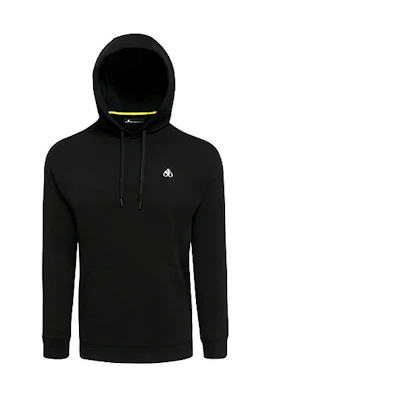 Moose Knuckles SS21 Minimal Logo Hoodie Black M11MS608-292
