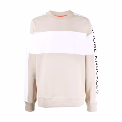 Moose Knuckles SS22 Logo Print Long Sleeve Sweatshirt Colorblock M12MS632128