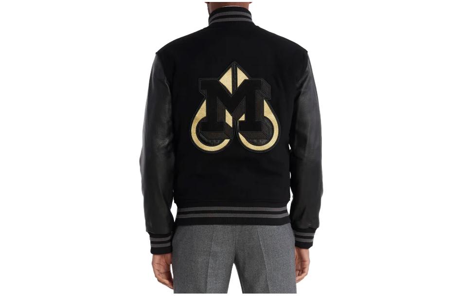 Lookbook Moose Knuckles SS23 黑色字母贴补单排扣夹克. M33MB025G-940