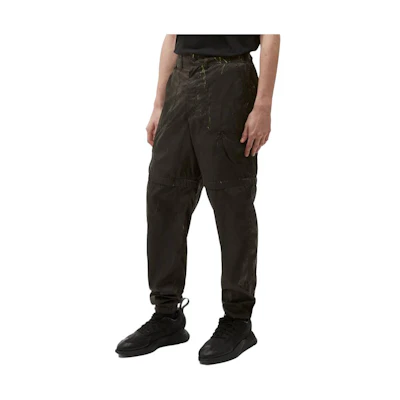 Moose Knuckles SS23 Crinkle Relaxed Waterproof Detachable Pants Black Mens. M13MR782H3