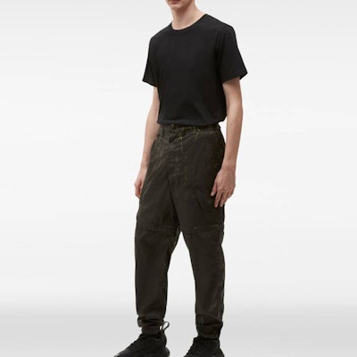 ムースナックルズ SS23 シワ加工 リラックス防水着脱パンツ ブラック メンズ M13MR782H3 Lookbook ムースナックルズ SS23 シワ加工 リラックス防水着脱パンツ ブラック メンズ M13MR782H3