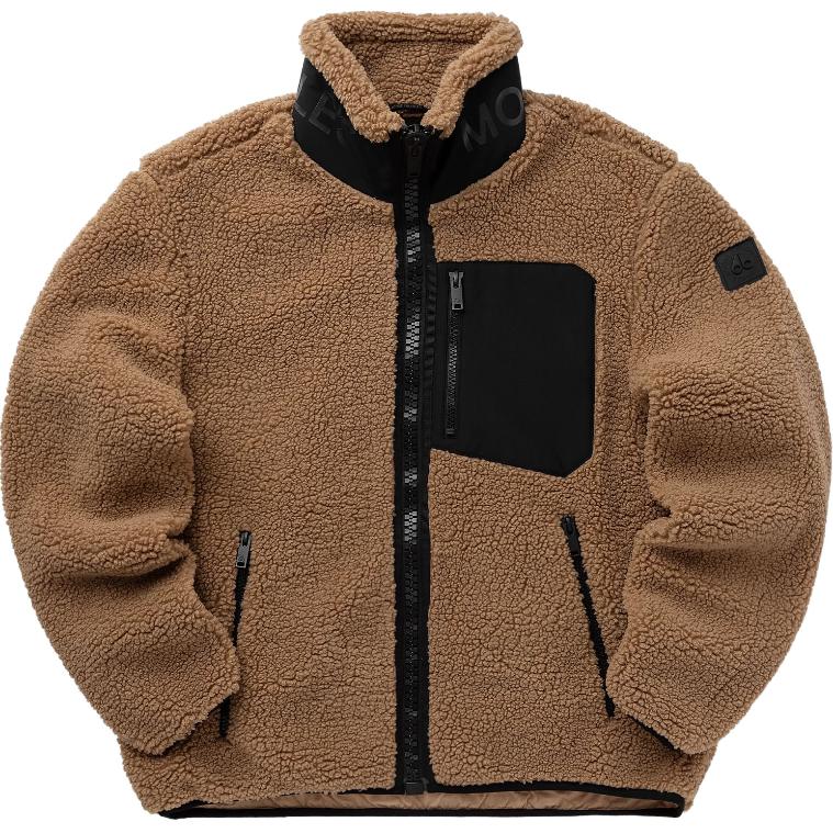 Moose Knuckles SS23 Fleece Zip-Up Jacket Brown M32MS618-1213