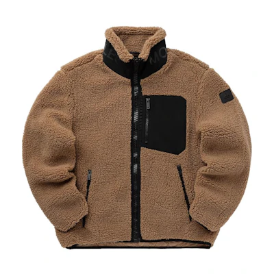 Moose Knuckles SS23 Fleece Zip-Up Jacket Brown M32MS618-1213