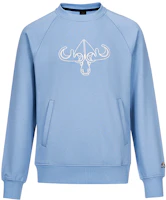 Moose Knuckles SS23 Grey Blue Casual Loose Pullover Sweatshirt M13MS613-BLU Moose Knuckles SS23 Grey Blue Casual Loose Pullover Sweatshirt M13MS613-BLU