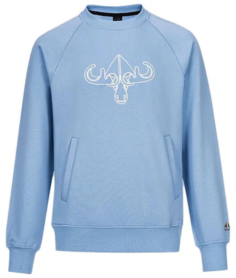 Moose Knuckles SS23 灰藍色休閒寬鬆款套頭衛衣 M13MS613-BLU Order Moose Knuckles SS23 灰藍色休閒寬鬆款套頭衛衣 M13MS613-BLU