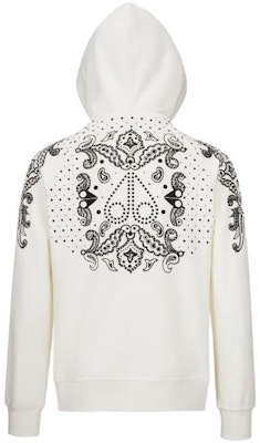 ムースナックルズ SS23 ペイズリープリント ユニセックス ホワイトパーカー M13MS628 Lookbook ムースナックルズ SS23 ペイズリープリント ユニセックス ホワイトパーカー M13MS628