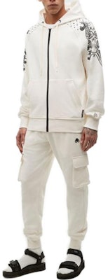 ムースナックルズ SS23 ペイズリープリント ユニセックス ホワイトパーカー M13MS628 Shop ムースナックルズ SS23 ペイズリープリント ユニセックス ホワイトパーカー M13MS628