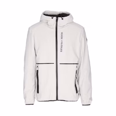 Moose Knuckles SS23 Solid Logo Print Windbreaker Jacket - Gray M13MJ121-1113