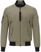 Moose Knuckles SS24 Minimalist Bomber Jacket Light Gray Green M14MB003 Moose Knuckles SS24 Minimalist Bomber Jacket Light Gray Green M14MB003