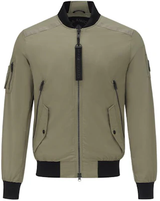 Moose Knuckles SS24 Minimalist Bomber Jacket Light Gray Green M14MB003 Buy Moose Knuckles SS24 Minimalist Bomber Jacket Light Gray Green M14MB003