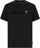 Moose Knuckles SS25 Logo Crewneck Short Sleeve T-Shirt Black M15MT760292 Moose Knuckles SS25 Logo Crewneck Short Sleeve T-Shirt Black M15MT760292