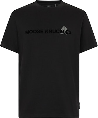 Camiseta Negra de Manga Corta Moose Knuckles SS25 Logo Crewneck. M15MT760292 Order Camiseta Negra de Manga Corta Moose Knuckles SS25 Logo Crewneck. M15MT760292