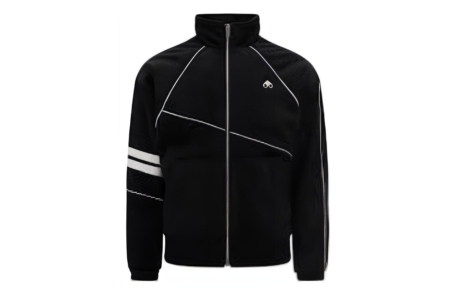 Moose Knuckles Striped Stand Collar Zip-Up Jacket M32MS660VH-1062