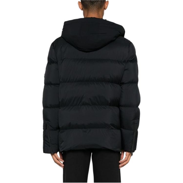 Shop Moose Knuckles 男女通用黑色拉链连帽夹克外套. M34MJ196-292