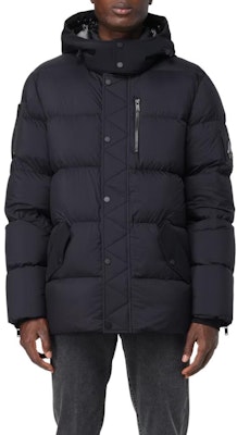 Moose Knuckles 男女通用黑色拉链连帽夹克外套. M34MJ196-292 Details for Moose Knuckles 男女通用黑色拉链连帽夹克外套. M34MJ196-292