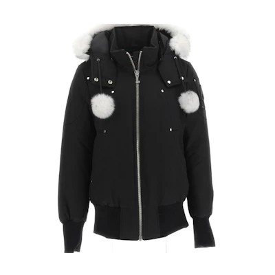 Moose Knuckles Unisex Black Solid Color Zip Hoodie Jacket with Layered Look M32LB002S0001001