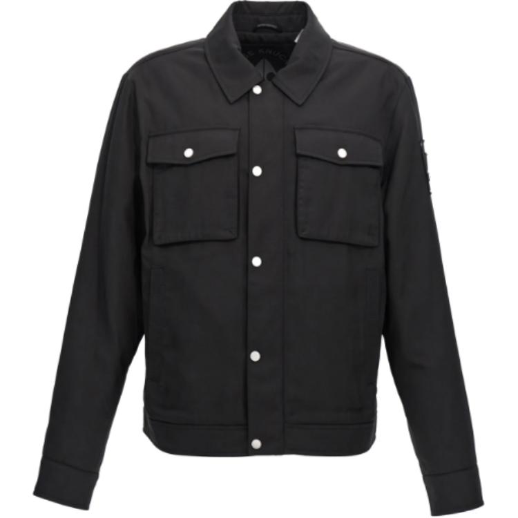 Moose Knuckles Unisex Black Solid Straight-Cut Long Sleeve Jacket Coat M34MJ118-292