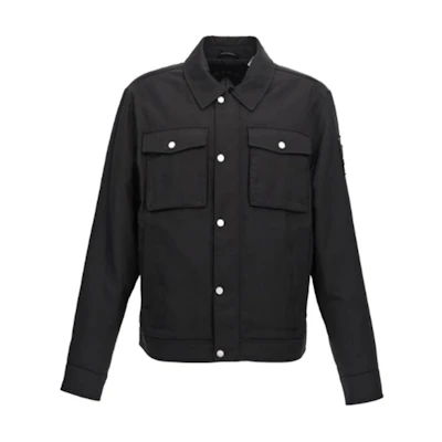 Moose Knuckles Unisex Black Solid Straight-Cut Long Sleeve Jacket Coat M34MJ118-292