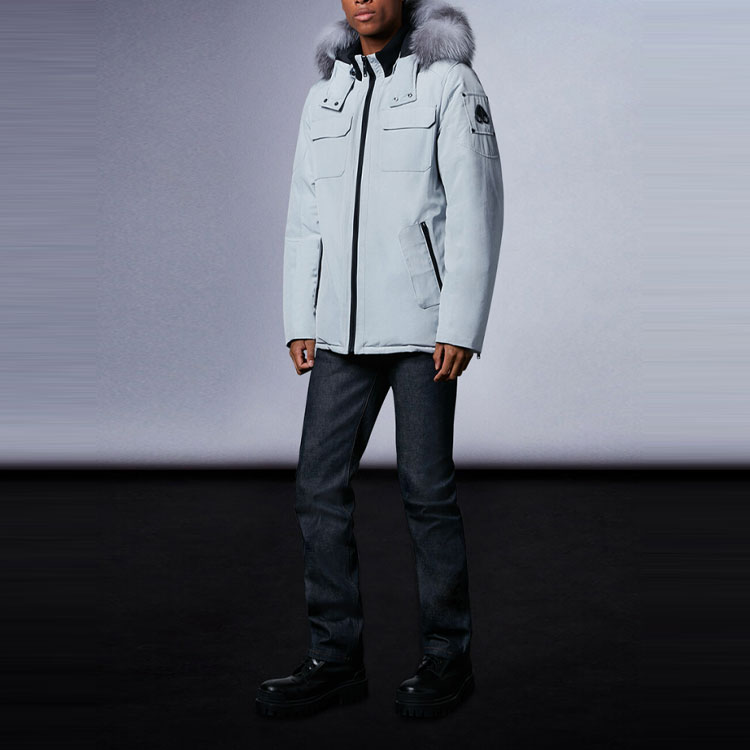 Lookbook Moose Knuckles Jaket Bulu Abu-Abu Unisex M39MJ130-217