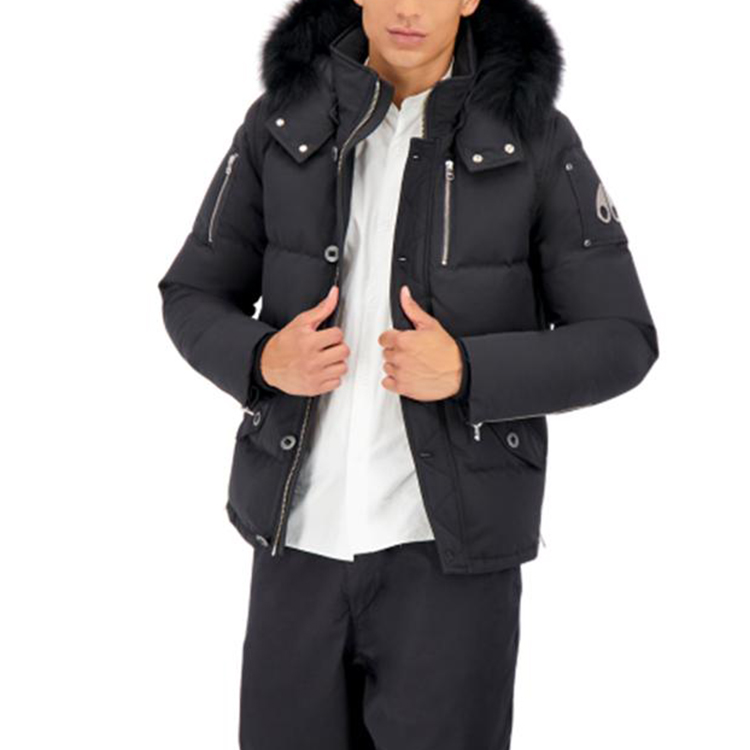 Moose Knuckles Unisex Short Down Jacket with Hood Navy Blue. MK2228M3Q-402 圖 5
