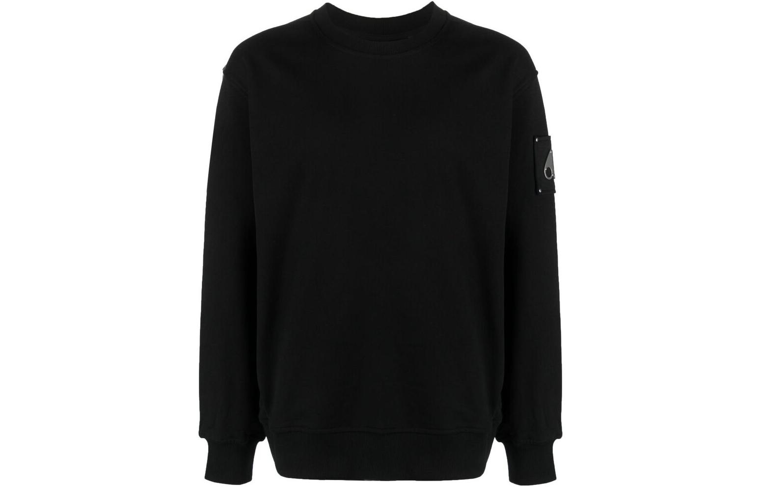 Order Moose Knuckles 男女純色黑色套頭運動衫 M33MS706-292