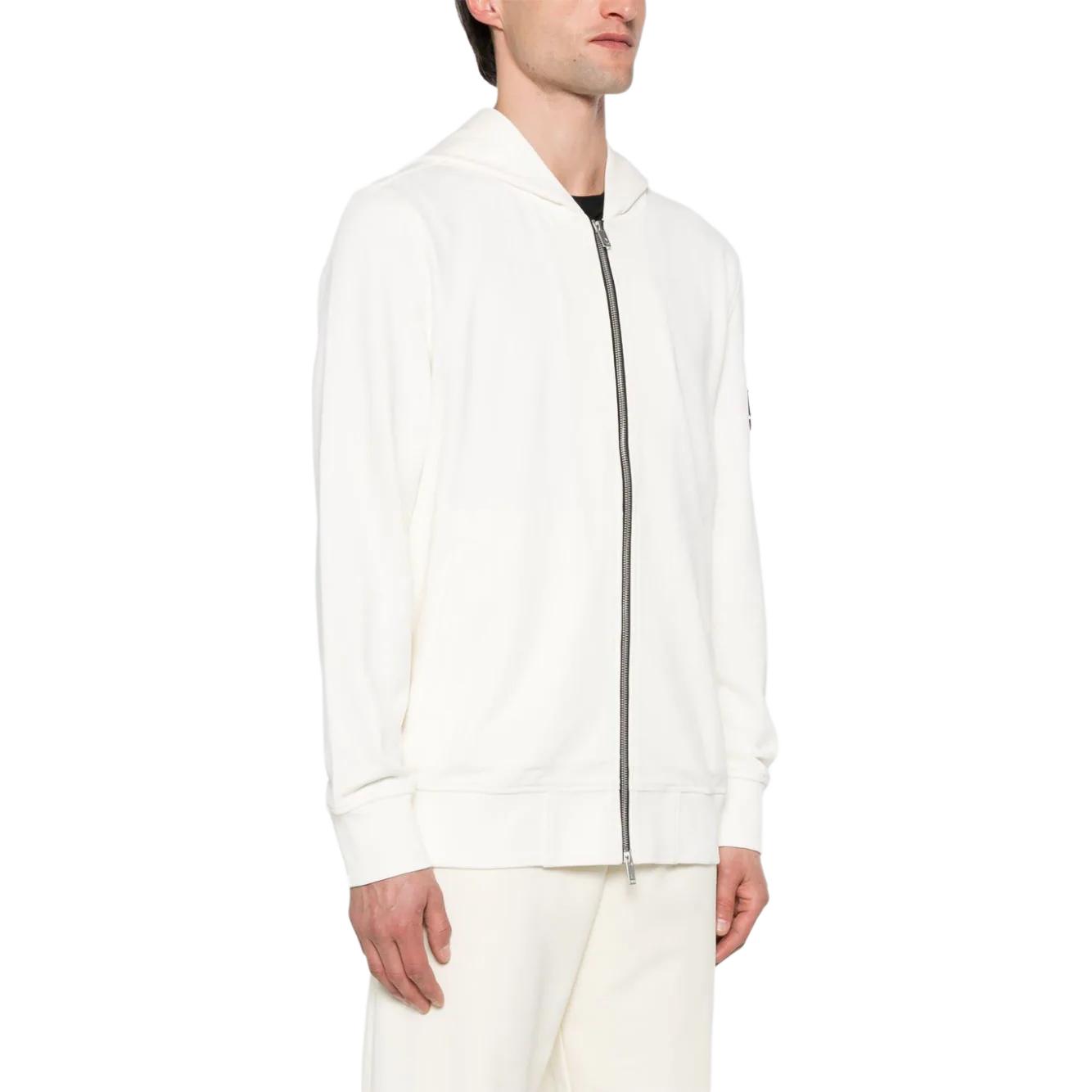 Purchase ムースナックルズ ユニセックス ホワイト フルジップ リラックス 長袖パーカー ジャケット M14MS6091-103